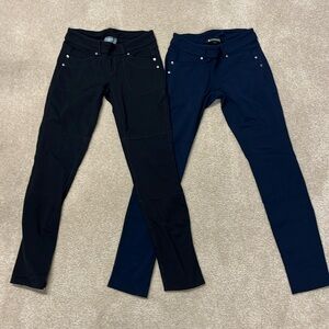 Two pair Athleta Jeggings black and navy, XS, Good Condition
